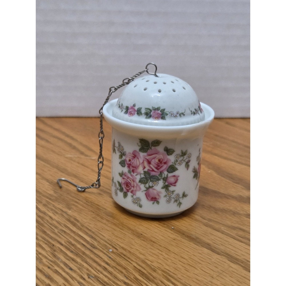 Kaiser W. Germany Porcelain Tea Infuser & Drip Cup – Vintage Rose Pattern